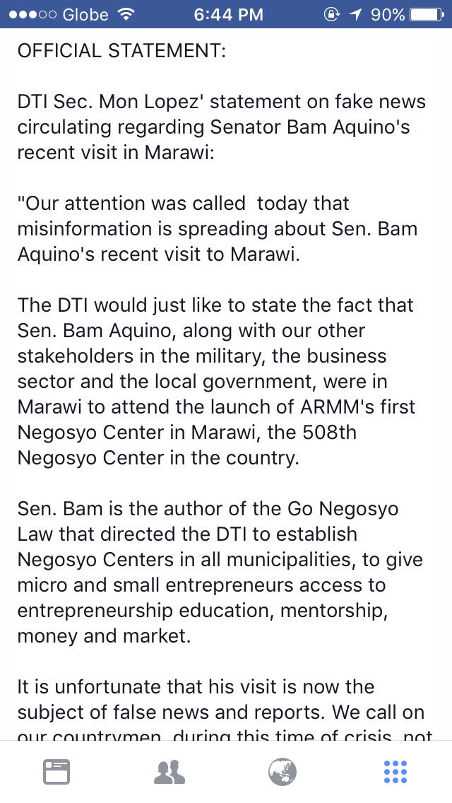 letsgonegosyo's tweet photo. Official statement from DTI Sec. Ramon Lopez. Please share @DtiPhilippines @bamaquino https://t.co/ICCVURb9PC