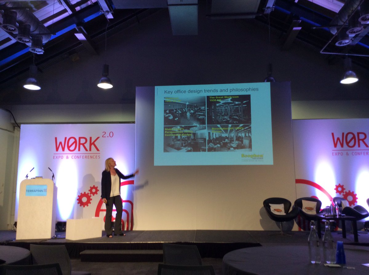 1930s open plan offices used e.g. cork for absorption says <a href="/PaigeHodsman/">Paige Hodsman</a> - but where is the acoustic treatment in modern offices #work2