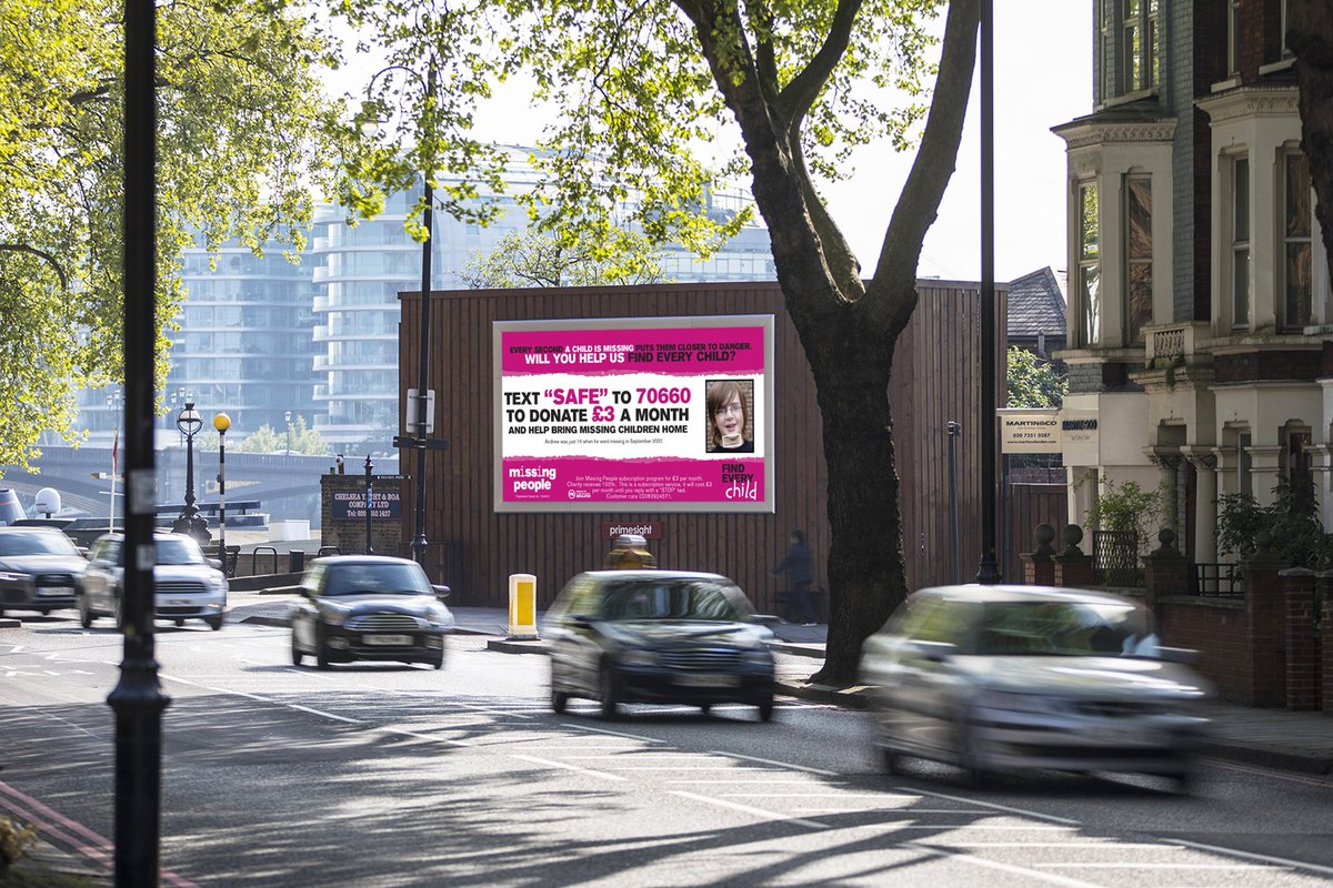 primesight's tweet photo. We're proud to be supporting @missingpeople's #BigTweet helping to #FindEveryChild today! https://t.co/8y29ppjSO2
