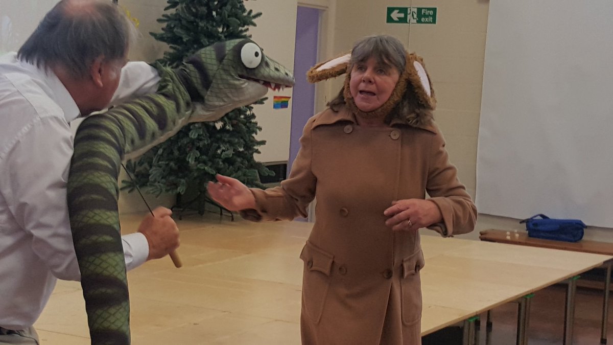 FrauMcLeod's tweet image. The Gruffelo performance with author Julia Donaldson #GoetheInstituteLondon #globalfutures