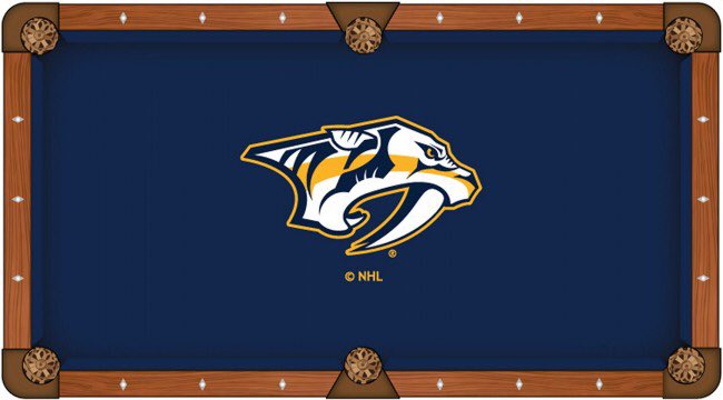 customtablefelt's tweet image. We have all of the licensed NHL hockey teams available for your custom billiard felt.  #NashvillePredators #nashville #sportsbar