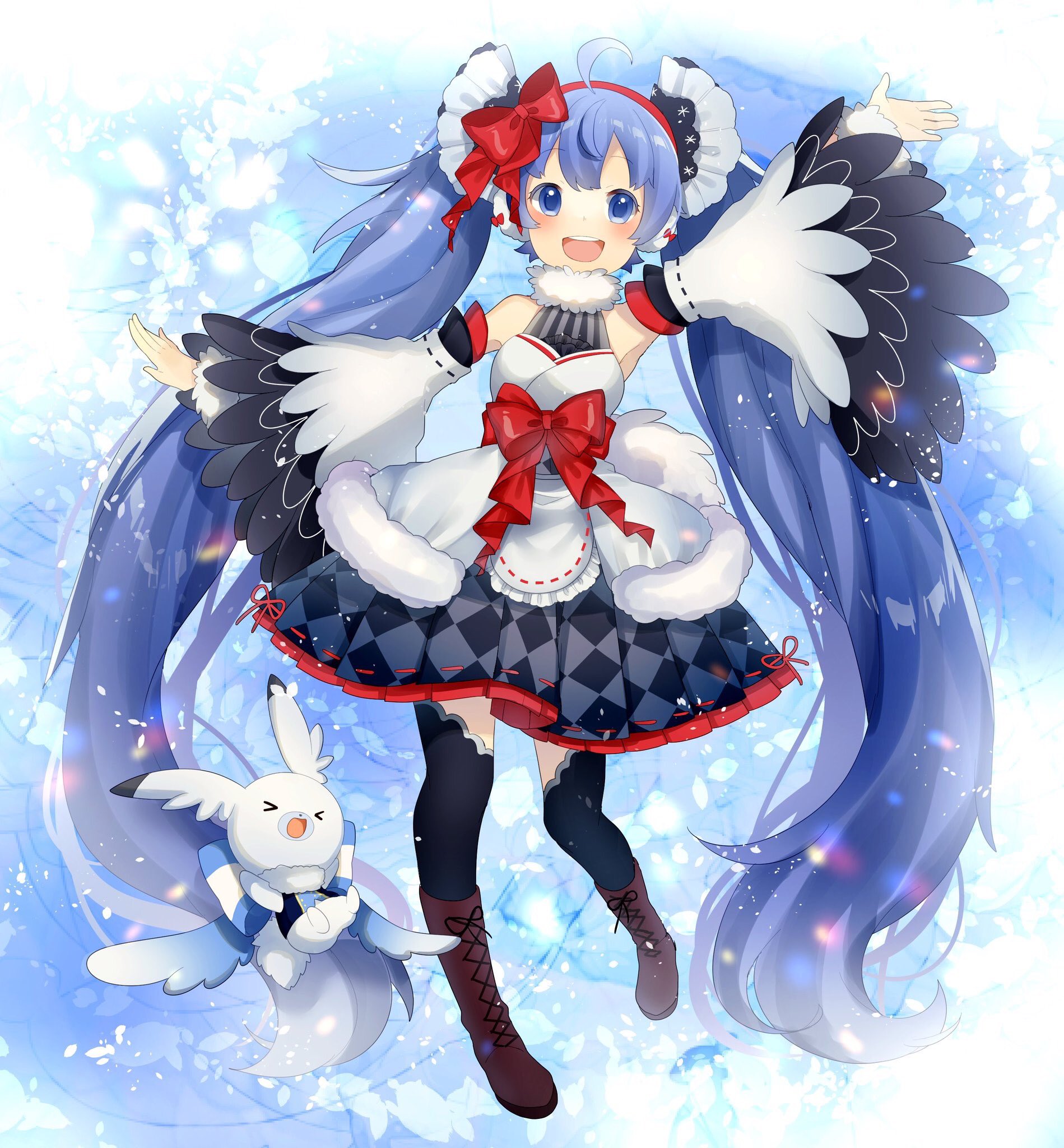 駒鳥うい Twitterissa 雪ミク2018衣装案の最終候補に残りました