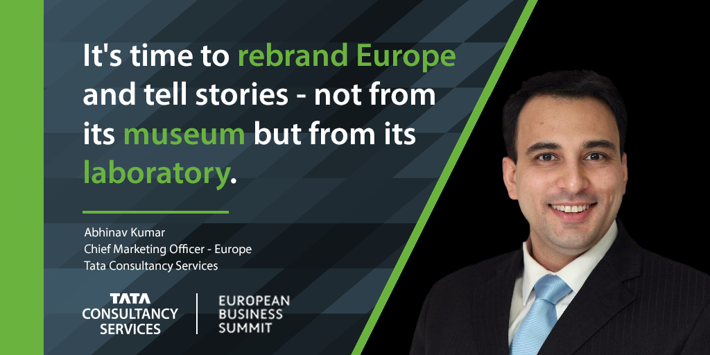 Europe needs a rebrand says <a href="/AbKumar1/">Abhinav Kumar</a>: on.tcs.com/2qgr9F6 #EBS2017 #DigitalDirections