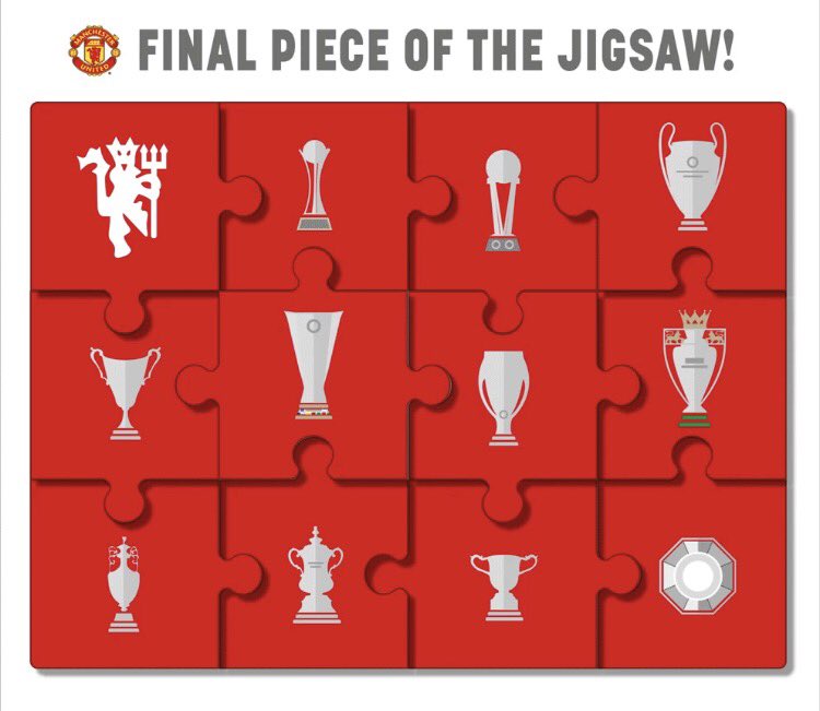 RedDevilsDC's tweet photo. Ohhhh Man United, the only team in England to win the fucking lot! 🔴⚪️⚫️ #MUFC #RedDevilsDC #JigsawComplete https://t.co/uhb0xKwwRd