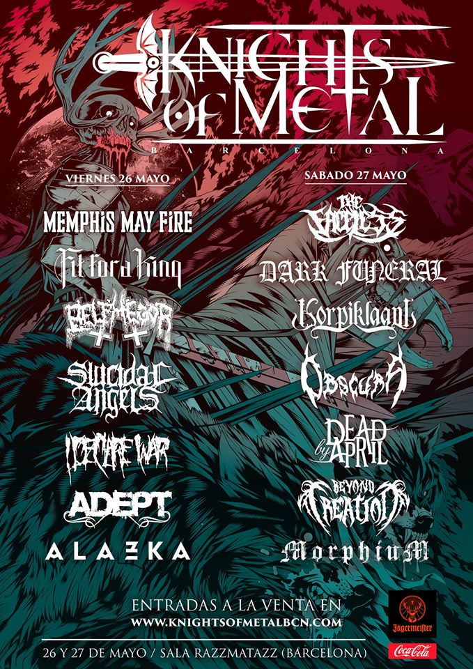 Este viernes empieza el festival Knights of Metal

rockinspain.es/noticias/este-…

<a href="/kombcnfest/">Knights Of Metal</a>
<a href="/DarkFuneral/">Dark Funeral</a> <a href="/_korpiklaani/">Korpiklaani</a>  <a href="/RealmofObscura/">Obscura</a>