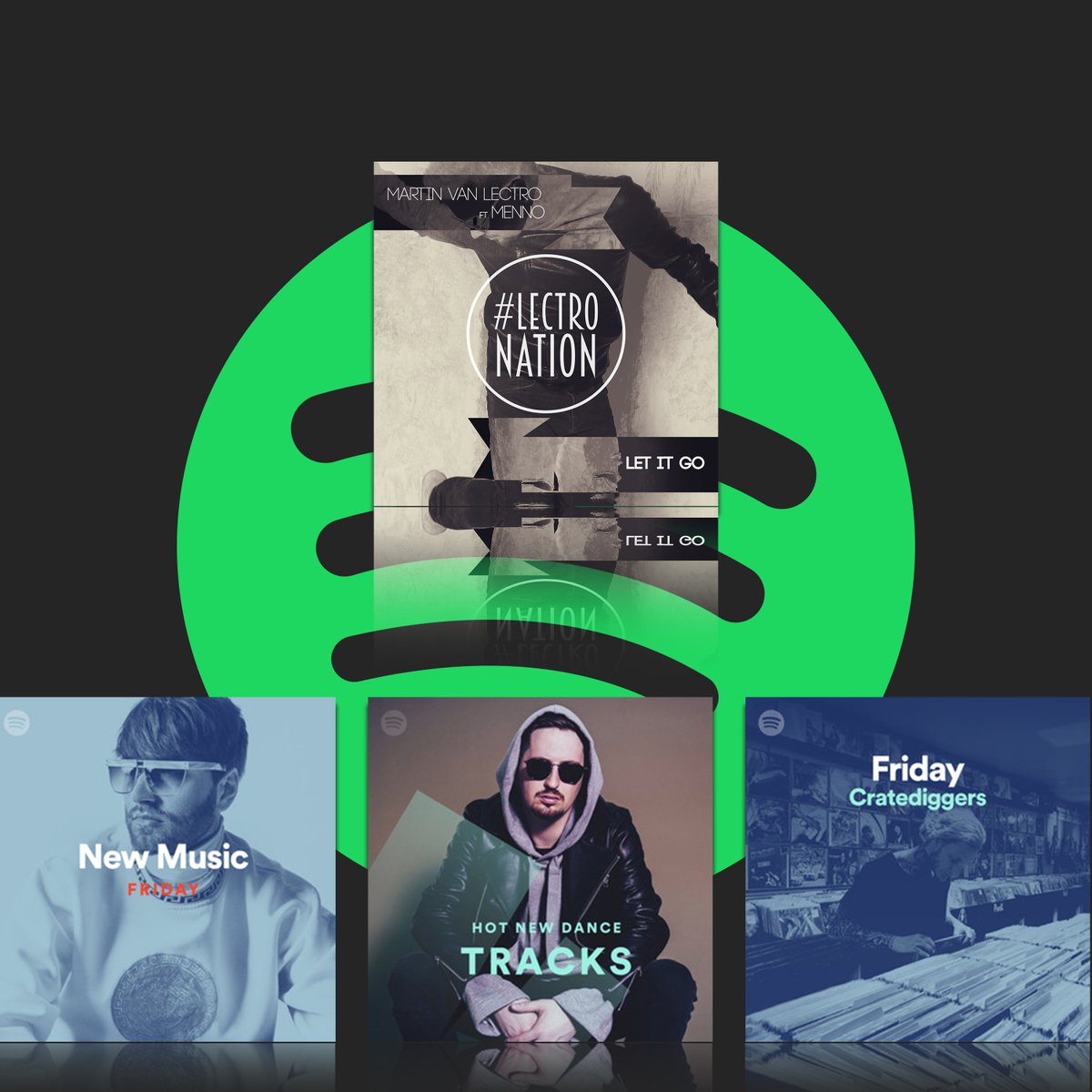MartinVanLectro's tweet photo. My new track #LetItGo is a part of "New Music Friday", "Hot New Dance Tracks", "Friday Cratediggers" and many more playlists on @Spotify 😍🎉 https://t.co/XuXqAZsHmP