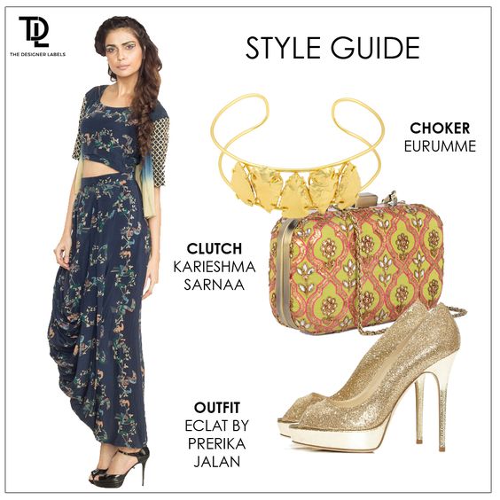 A Style Guide to keep you #Festive ready, featuring a stunning contemporary outfit by Éclat by Prerika Jalan <a href="/karieshmasarnaa/">Karieshma Sarnaa</a> #styleguide