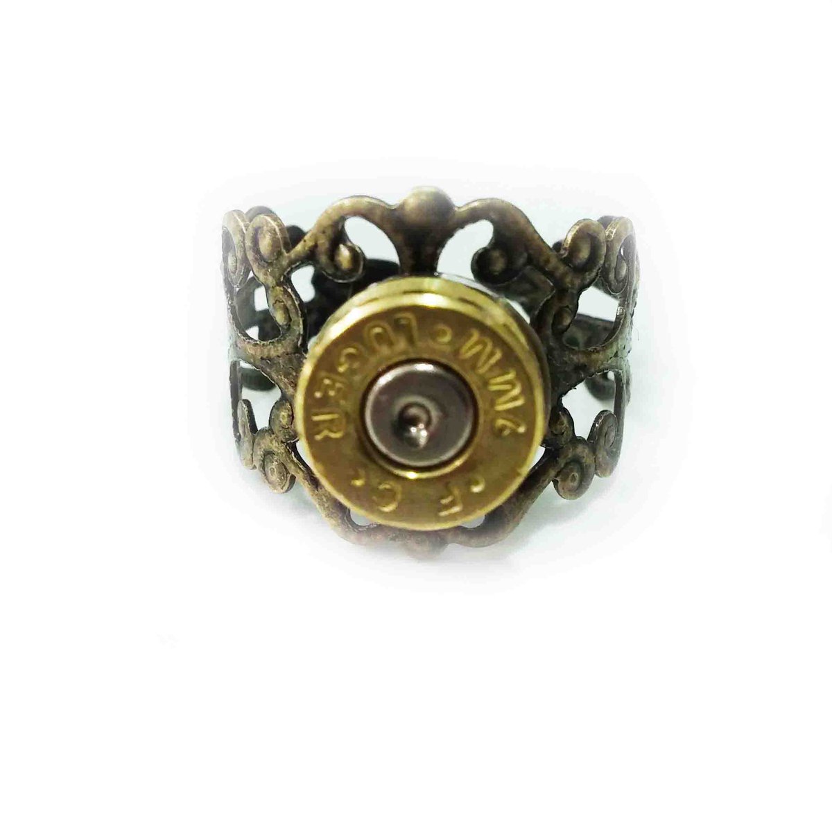 Vintage style bullet ring crwd.fr/2piZzBZ  #bulletjewelry #RRjewelry #RR #RebelRounds #Swarovski #Swarovskicrystals  #bullets