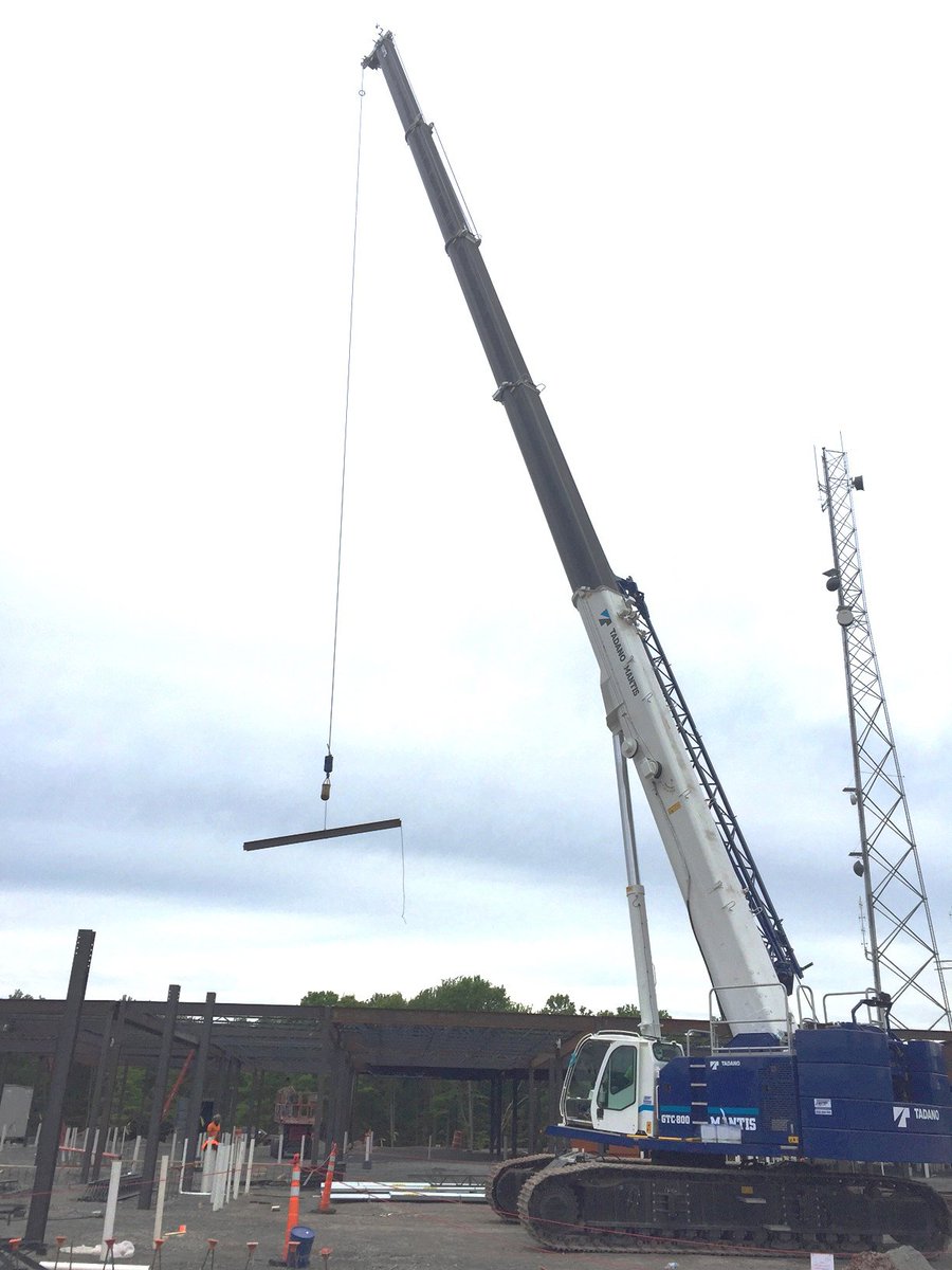 Good to see American Crane &amp; Rigging using the GTC-800 to erect the steel for the new Sullivan Co. jail in NY...  recordonline.com/news/20170514/…