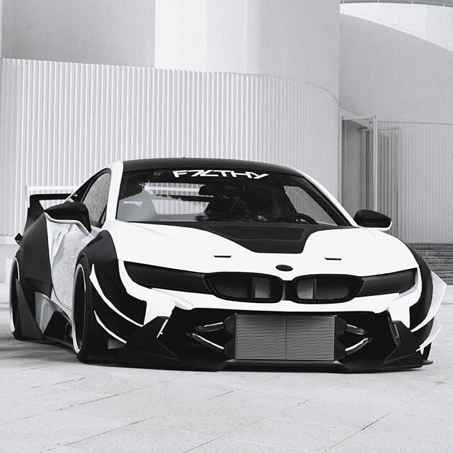 Carfluence's tweet photo. Widebody BMW i8 https://t.co/MVR3YX3E0D