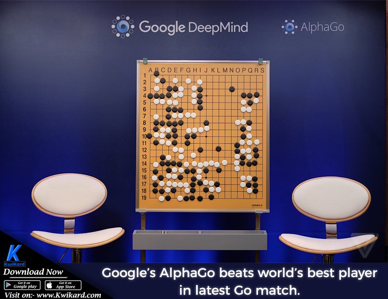 Kwikard01's tweet photo. Google’s AlphaGo beats world’s best player in latest Go match. https://t.co/kW7zPUSL5Z #mindset #Kwikard #BusinessApp #Entrepreneurs https://t.co/6aQvGZKb3O