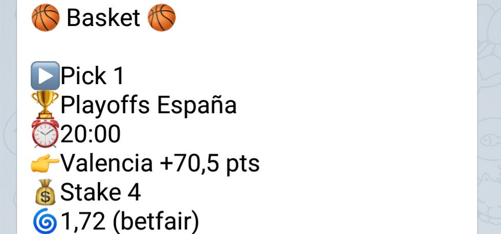TipstersSpain's tweet photo. 🏀🏀🏀PICK DEL DÍA🏀🏀🏀

Toda la información y más en telegram🛩️ https://t.co/VCynhirHgr
