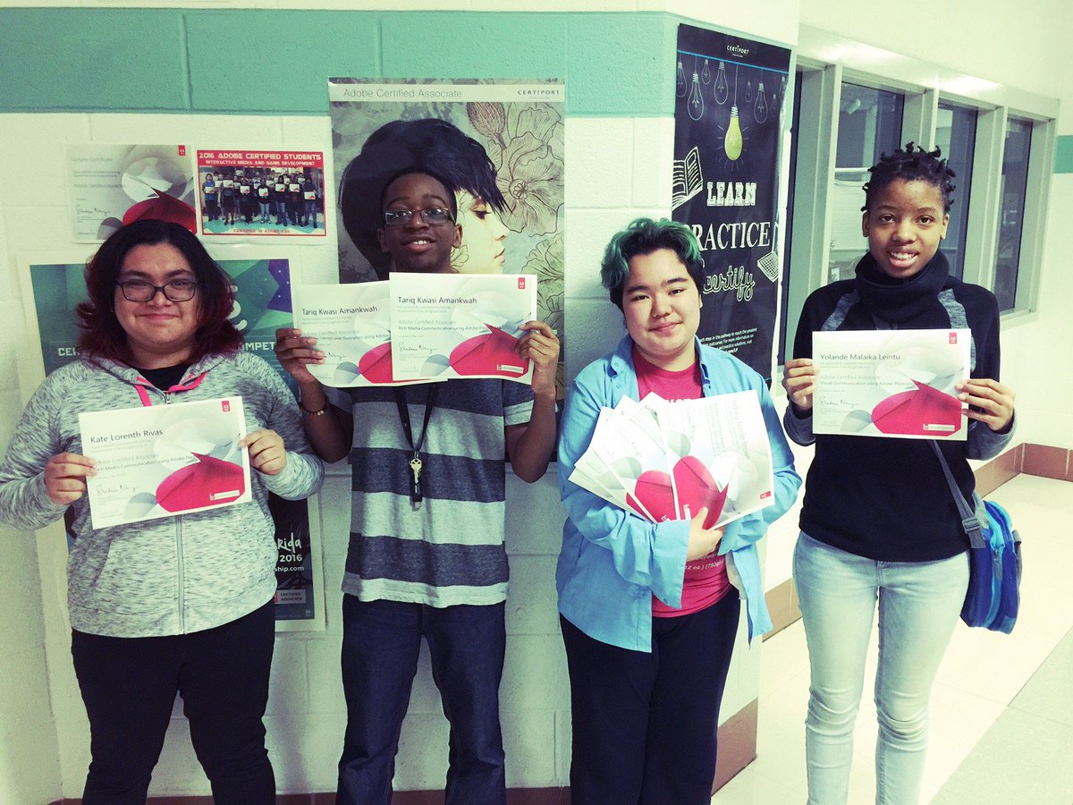 MCPSGameLab's tweet image. Congratulations to all the creative students @BlakeHSignature @CPP_Team earning not 1, but multiple Adobe Industry Certifications this year!