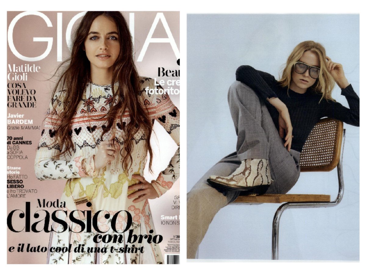 Pashmere is on issue n°20 of GIOIA magazine!Go and read page 70 to admire the season look by @AlessandraGabbetta, Pull of cotton microtricot