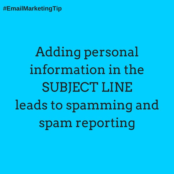 This is a golden rule for #emailmarketing specialists to follow and stick to.