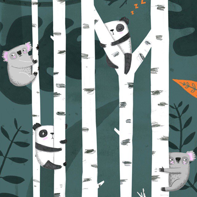 ohh_deer's tweet photo. Work by @daniel_rieley.  #ohhdeer #illustration #koala #panda https://t.co/KZCQIrm1JV