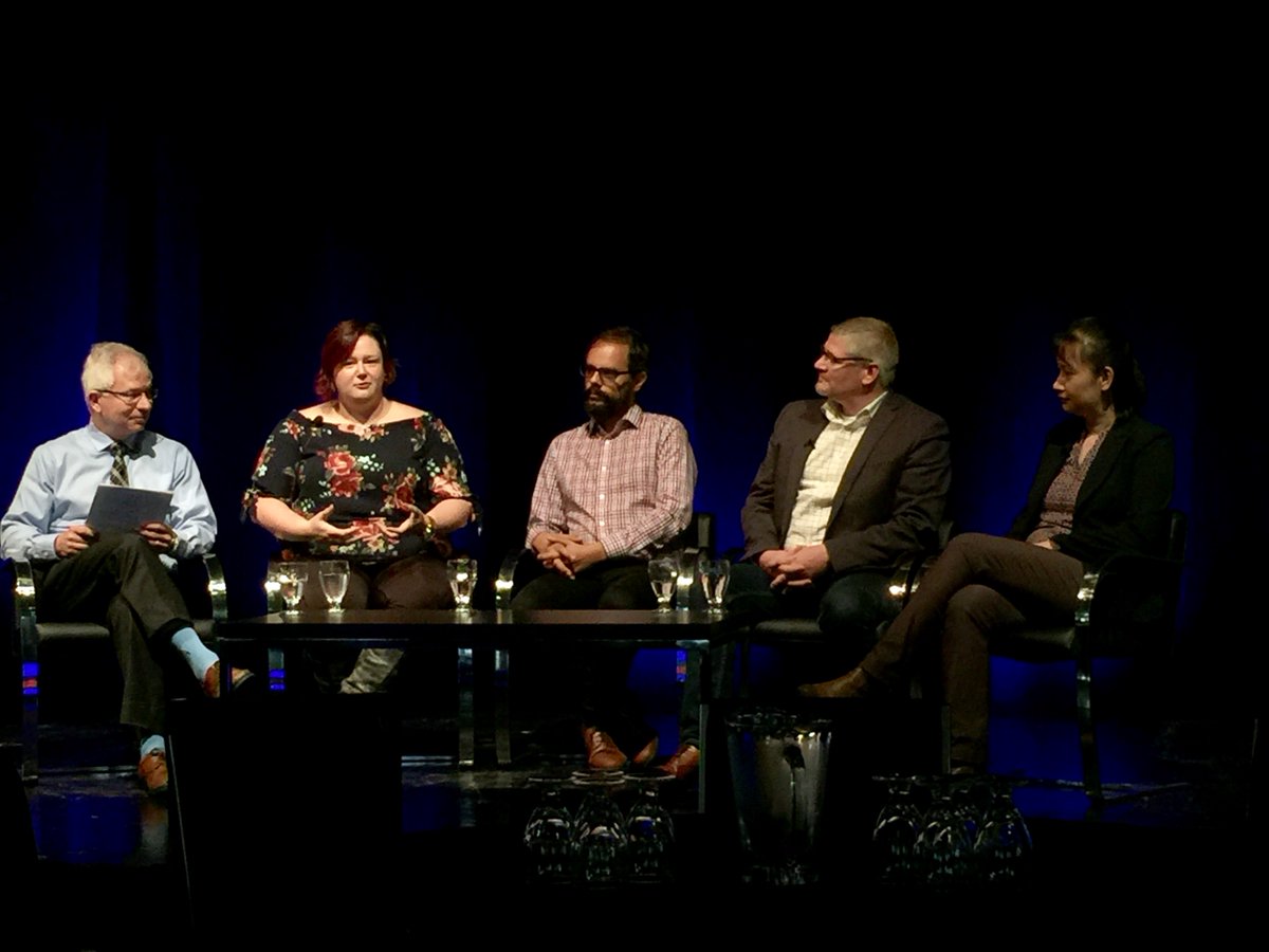 McMasterEng's tweet photo. McMaster Computing and Software Prof. Fei Chiang joins the #CityAge panel discussion on 'Connecting the City' > @JS_Preston moderates. https://t.co/j4odQH0RYX