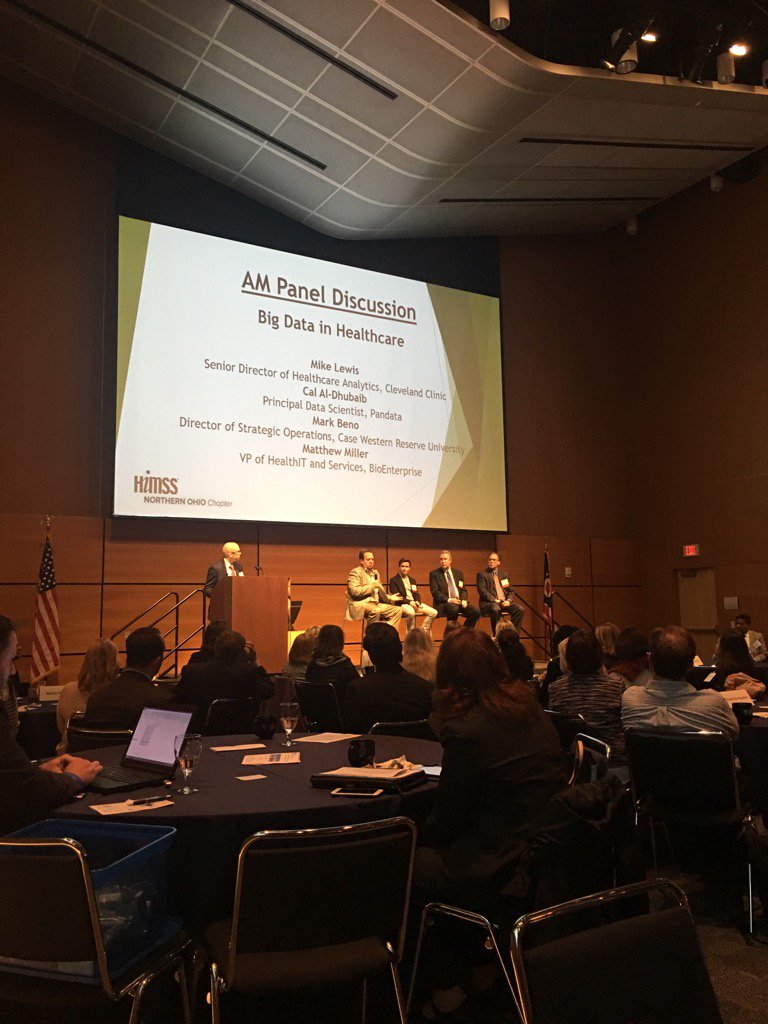 DaleHighsmith's tweet photo. Great opening panel at NOHIMSS spring conference.   Big data in Healthcare https://t.co/sJFwsW5Z7K