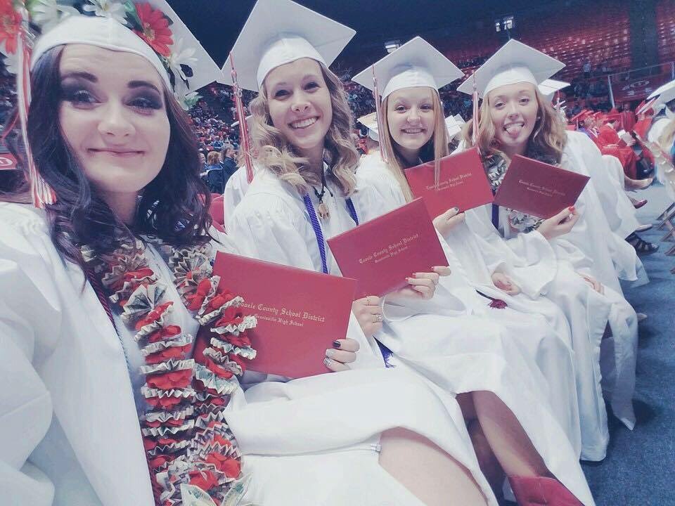 middlepaxton's tweet photo. In honor of graduation week, happy 1 year of being graduated🙏😍🎉 #gradcap #bestfriends #mylove #classof2K16 https://t.co/eut13wkde4