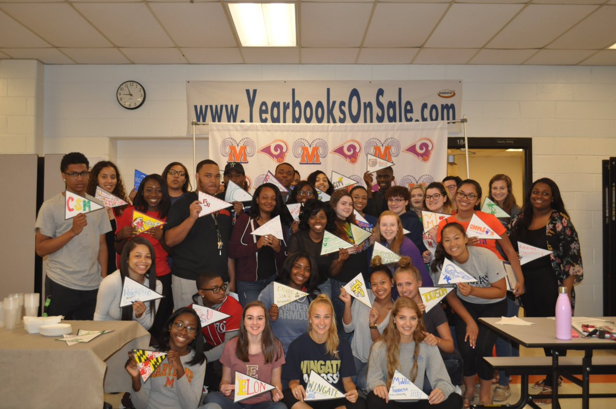 McDonoughHS's tweet photo. Senior scholars @McDonoughHS participate in a College Signing Day celebration! https://t.co/cvU4Fn7PSC
