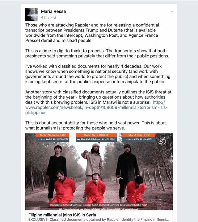 ThinkingPinoyPH's tweet photo. Excuse me, Maria Ressa, but you and your college sorority blog are not exempt from Philippine Law. You knowingly a… https://t.co/NQhFIUEPB3 https://t.co/eLe1jCH9UV