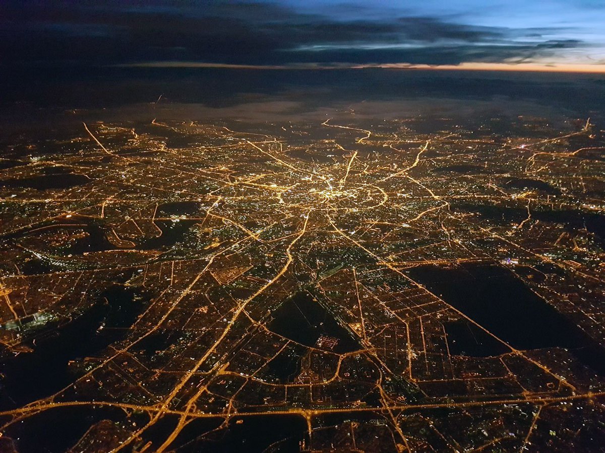 Office with a view! #view #city #night #lights #planes #aviation #superjet #SSJ100 #aircraft #flight #crew #passengers #office #cockpit