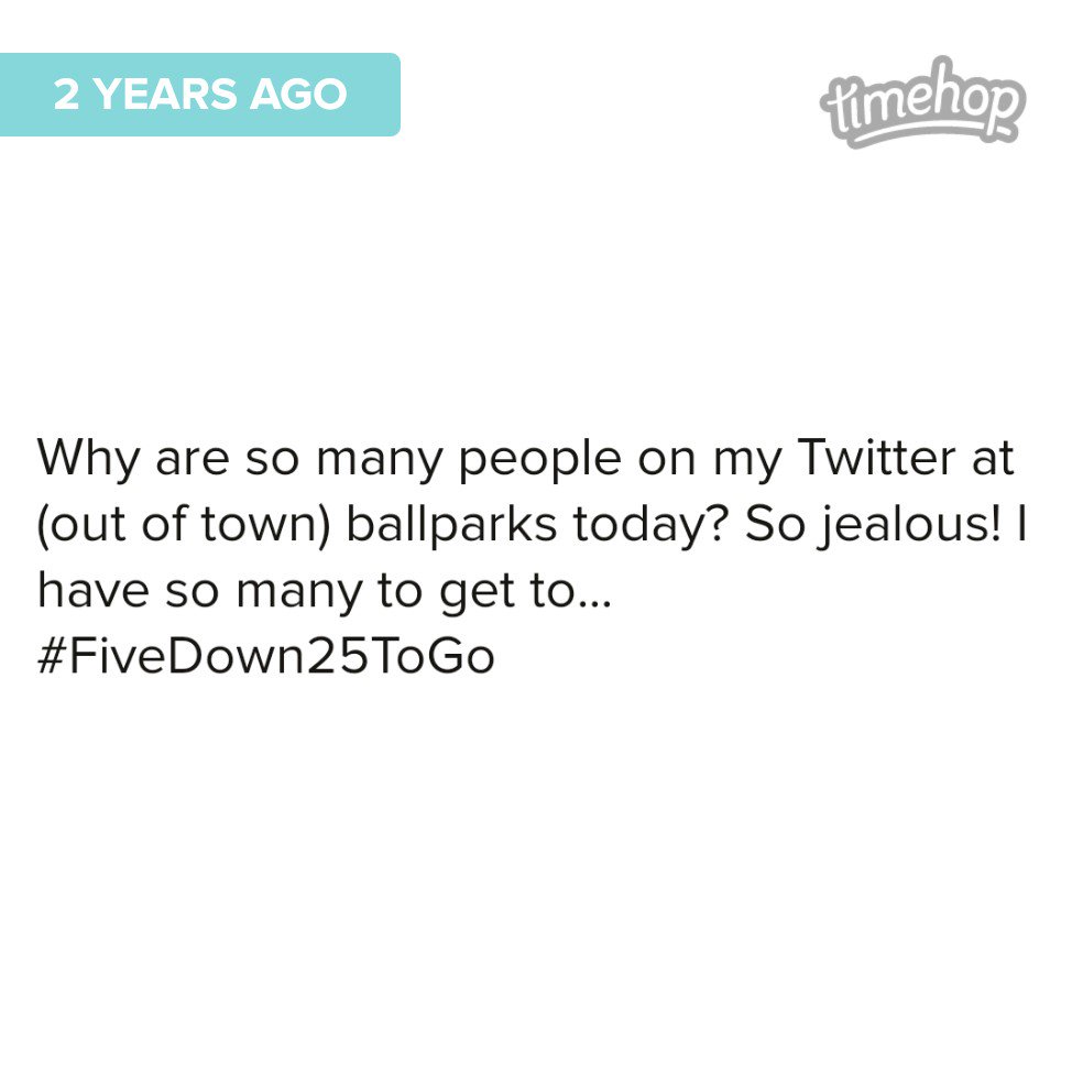 LeahB243's tweet photo. Two years ago I was at five. I'm now at nine. Not bad! #SoManyLeft #BallparkTour https://t.co/pb4JpONBFd