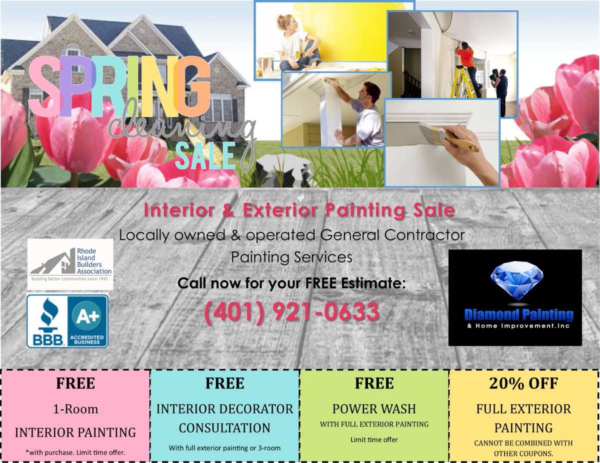 RIDiamondPaint's tweet photo. Don't let the rain get you down. It has to stop eventually, and when it does, we'll be there to improve your home! https://t.co/S8lcKY9YUM https://t.co/iRZOdnlyow
