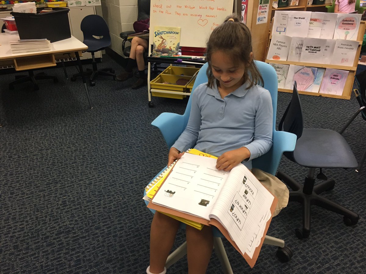 CAFirstGrade's tweet photo. Looking at Writing Portfolios in preparation for tomorrow's Authors' Celebration. https://t.co/2ZPAZrlSte