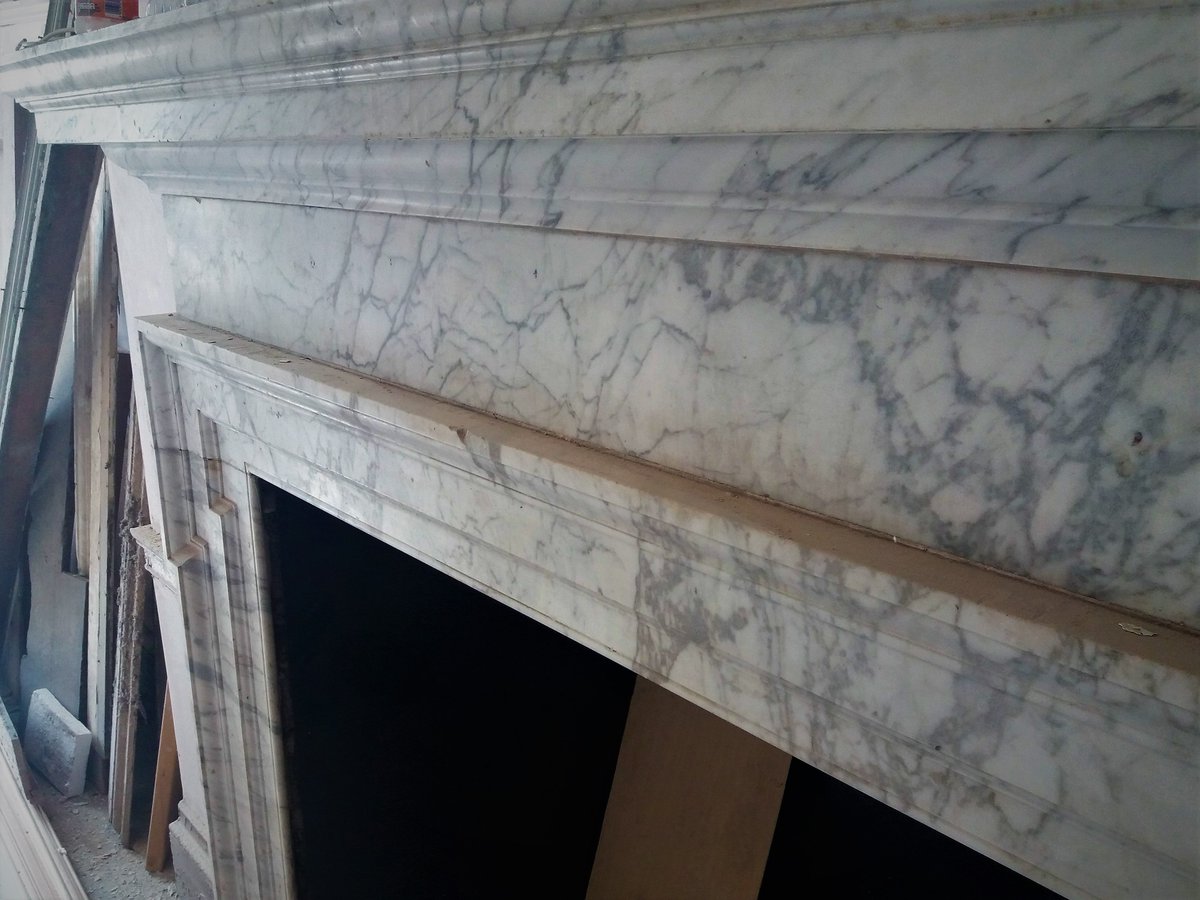 One of 13 original stunning fireplaces that have been lovingly restored #WinstanleyHouse #marble #throwbackthursday #vintage #classicstyle