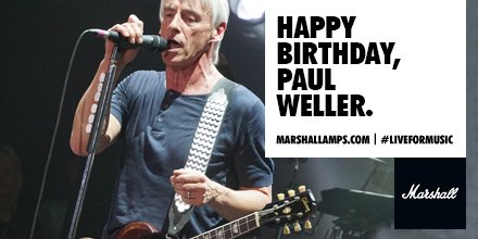 A man who needs no introduction. Happy Birthday to \The Mod Father\ Paul Weller. 