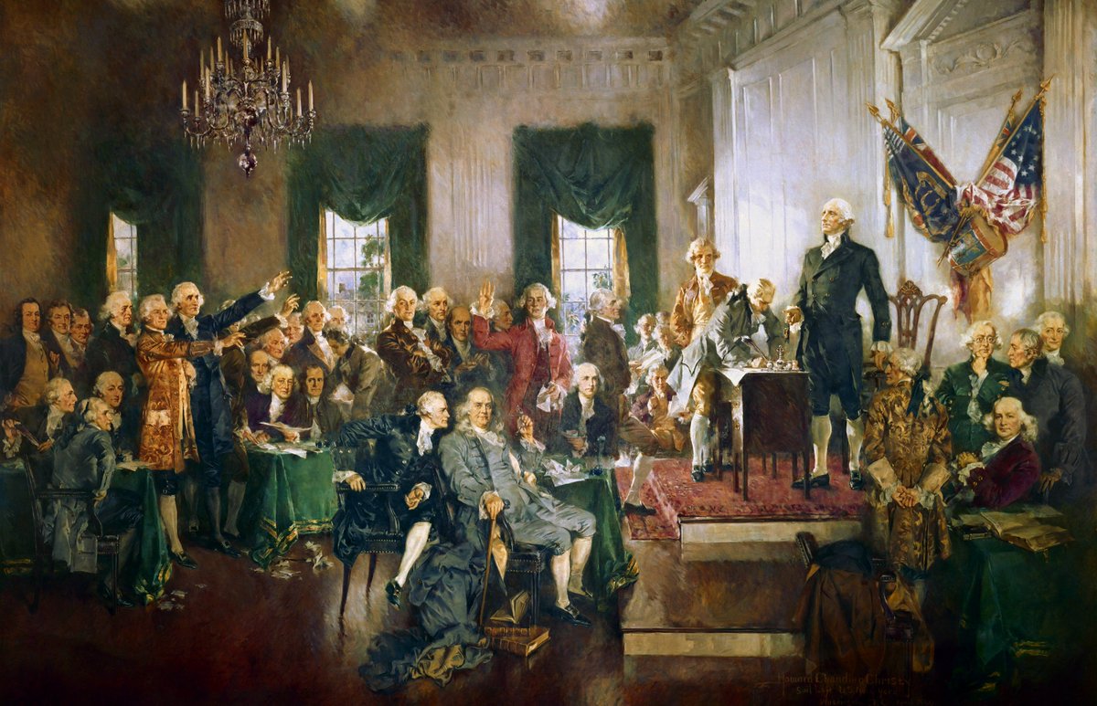 timmo's tweet image. Hamilton nominates William Jackson, one of Washington's personal secretaries (the guy in the middle, in red). Jackson wins in a 5-2 vote.