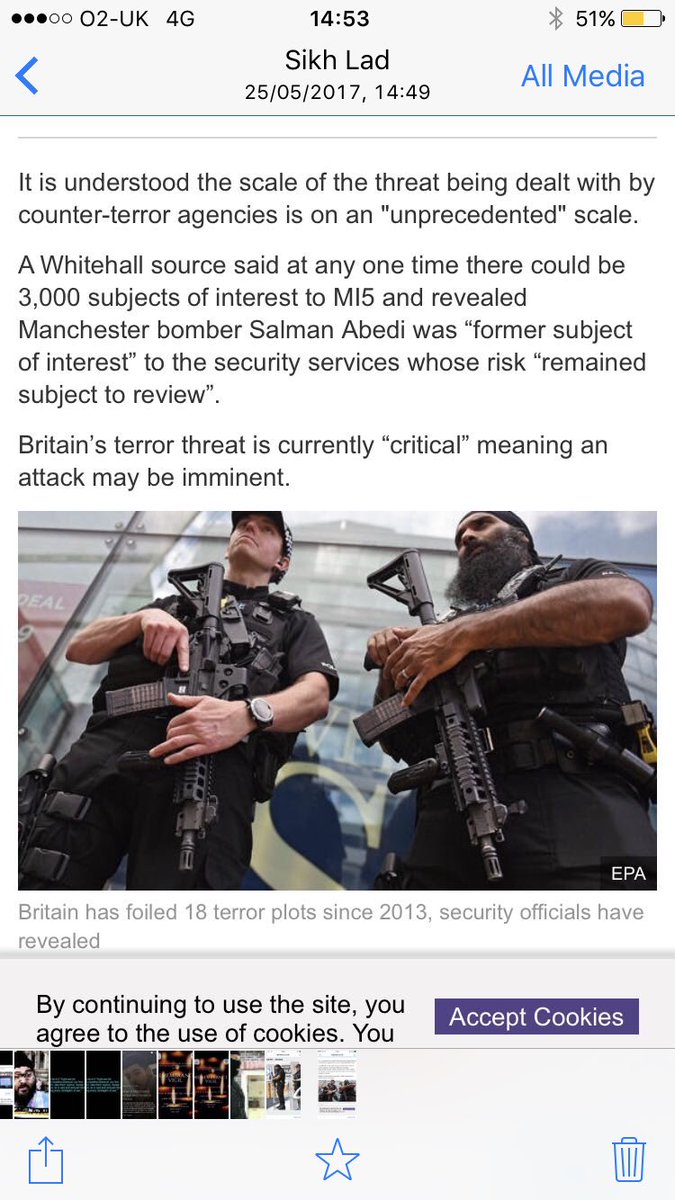 Before fake MSM try to say Muslim armed police patrol our streets: this man is a SIKH