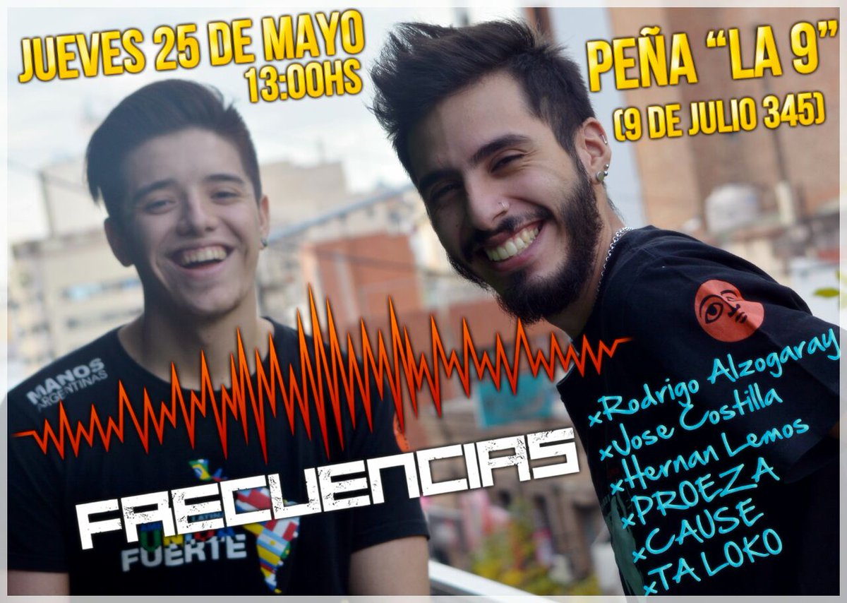 CauseMusica's tweet photo. Hoy desde el mediodia vamos a estar haciendole el aguante a nuestros hermanos de "Frecuencias" en su arranque. Los esperamos para festejar!! https://t.co/rnBPt9PuB8