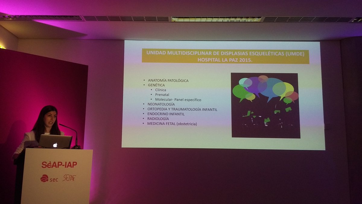 DraEosina's tweet image. Displasias esqueléticas, abordaje multidisciplinar. Excelente presentación de la Dra. Hernández Bonilla. #SEAP2017V  @EJAutopsy