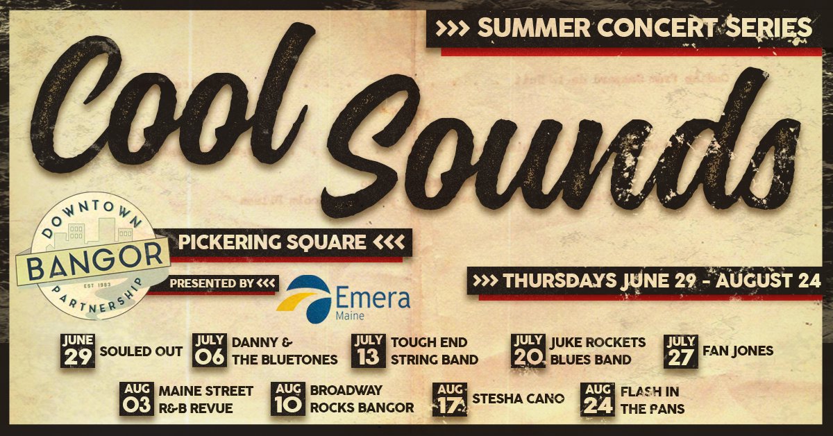The 2017 Cool Sounds Summer Concert Series lineup is here! Programmed by the DBP with huge help from Presenting Sponsor <a href="/emerame/">Emera Maine</a> #heybangor