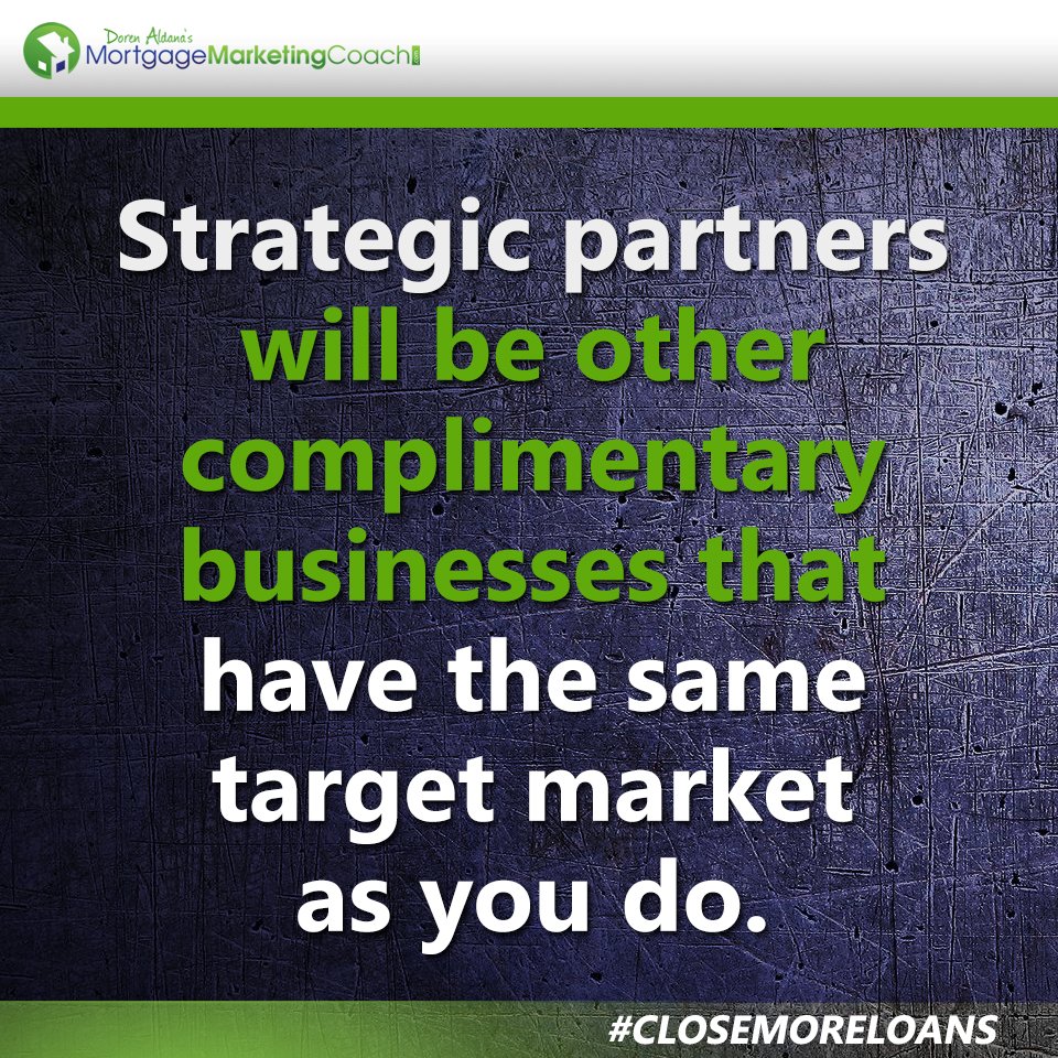 DorenAldana's tweet photo. Strategic partners will be other complimentary businesses that have the same target market as you do.
#closemoreloans https://t.co/uHAzzDLAje