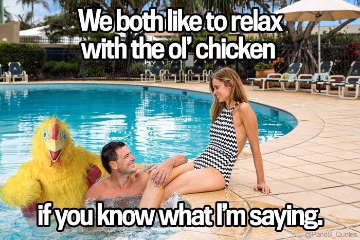 PandS_quotes's tweet photo. "We both like to relax with the ol' chicken if you know what I’m saying." @mycorreale #EP262 https://t.co/FBINr0IkTv