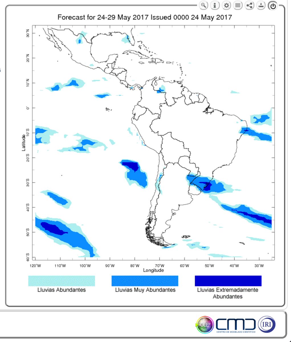 cmc_luz's tweet photo. Lluvias esperadas hasta el 29Mayo, con respecto a la normal y qué tan extremas. https://t.co/oJz2cPHabh #OLE2 #Datoteca https://t.co/N1qsdJhz1u