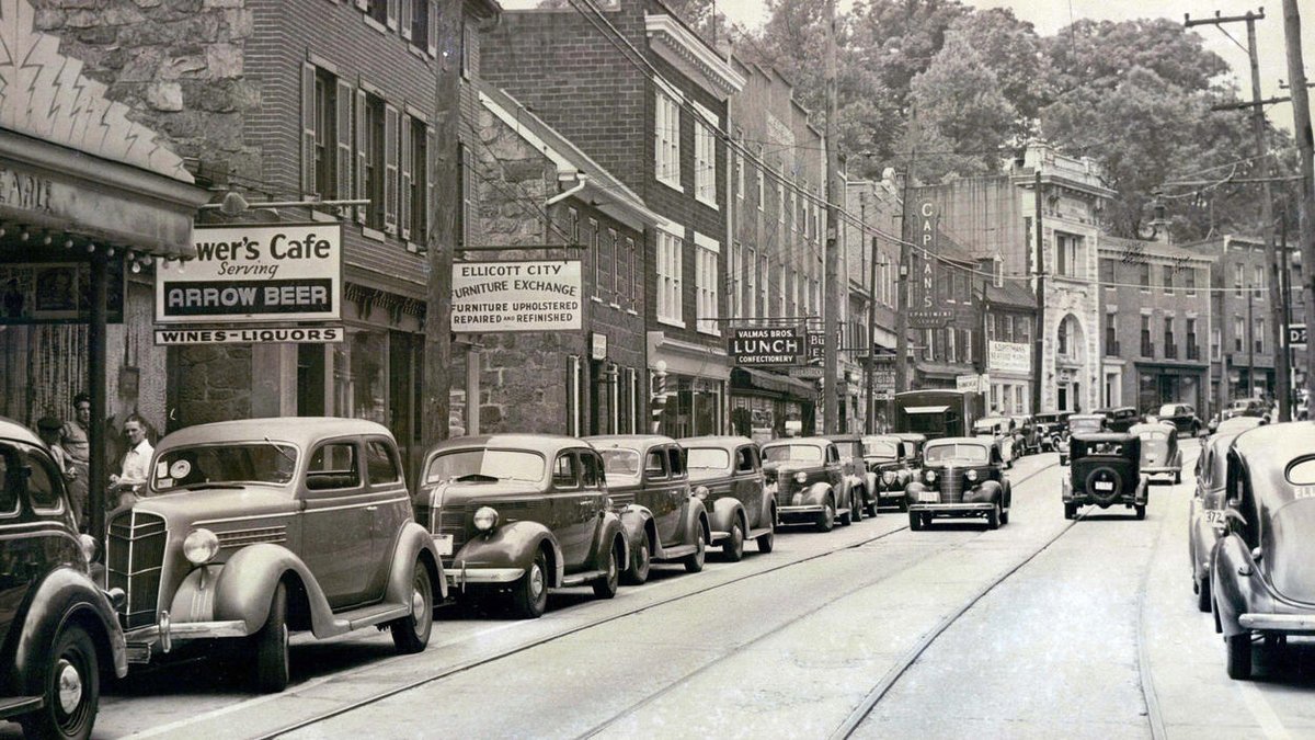 FCHealth's tweet photo. Great photo of Main Street in Ellicott City, taken in 1939! Via https://t.co/XgDZspuiFj #baltimore #tbt https://t.co/VFZ2FL3iRa