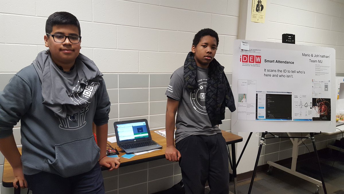 MakerspaceMary's tweet photo. These students created a better way to monitor attendance for teachers and schools. @arsenal_tech #IamCTE #STEM #computer_programmer https://t.co/qB3NVpxmtH
