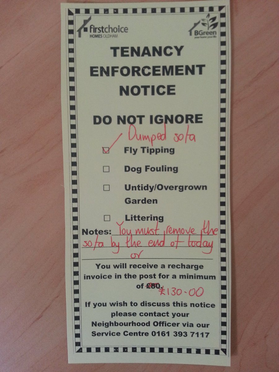 Received anonymous report of fly tipping.Tenancy enforcement notice issued.Keep reporting <a href="/neighbour9/">abhijit roychoudhury</a> <a href="/FirstForFCHO/">First Choice Homes Oldham</a>