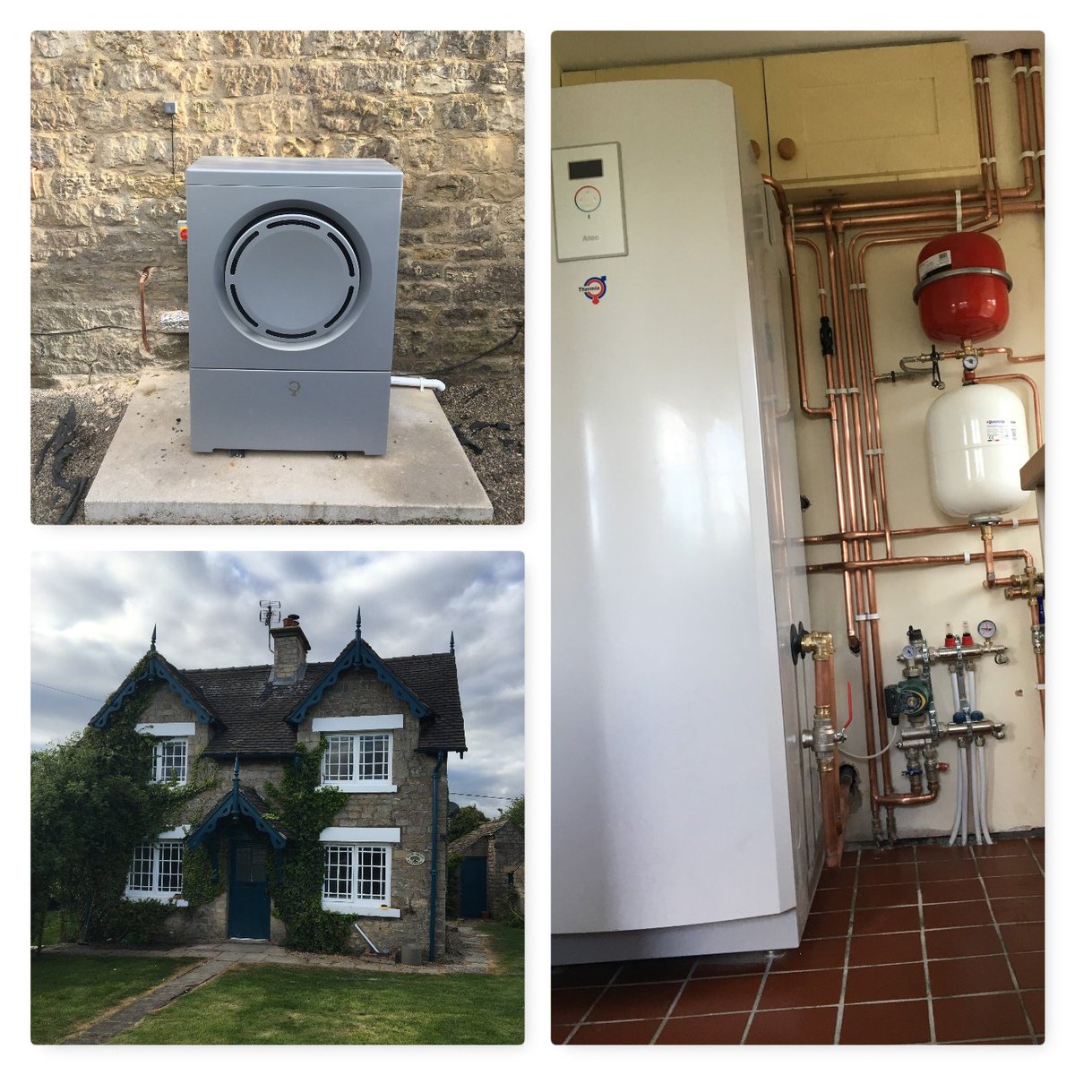 EcosmartEnergy_'s tweet photo. Great #thermia #heatpump installation completed at this stunning cottage in #nottinghamshire. Fantastic work by the team! Well done! https://t.co/XwBjhfqYrS