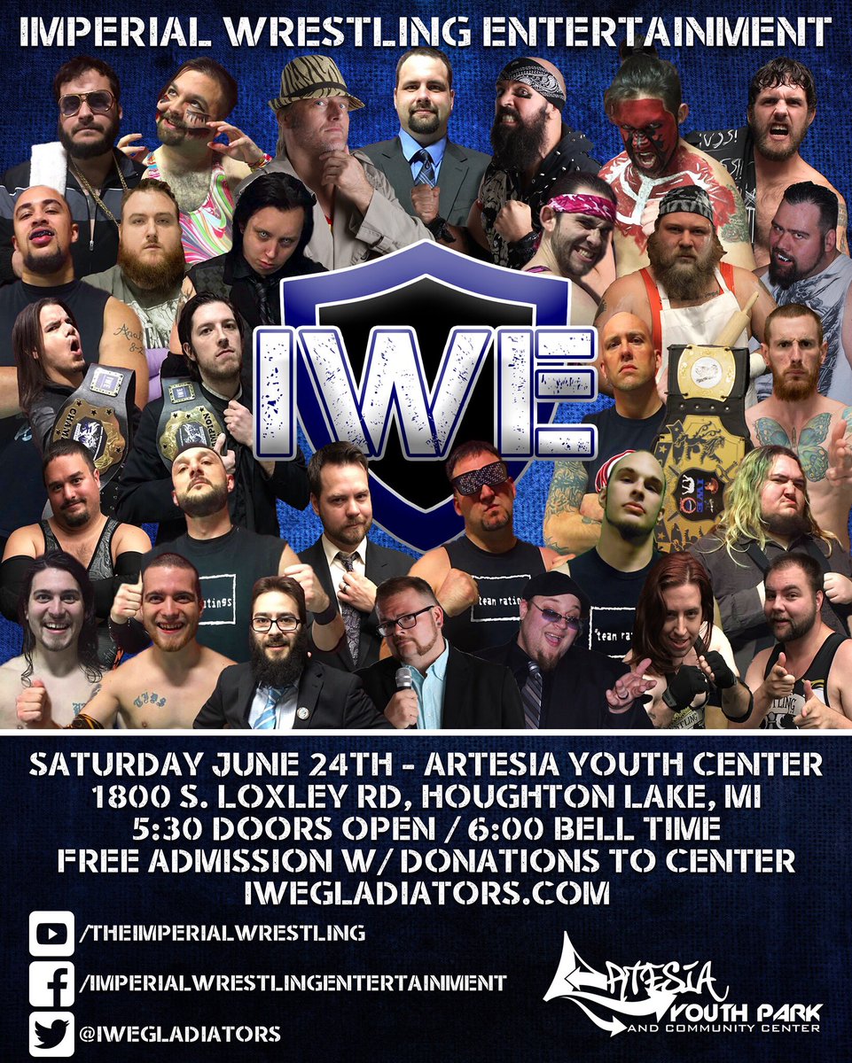 iwegladiators's tweet photo. June 24th! #IWE #BattleZoneTV https://t.co/OhCh4c586q