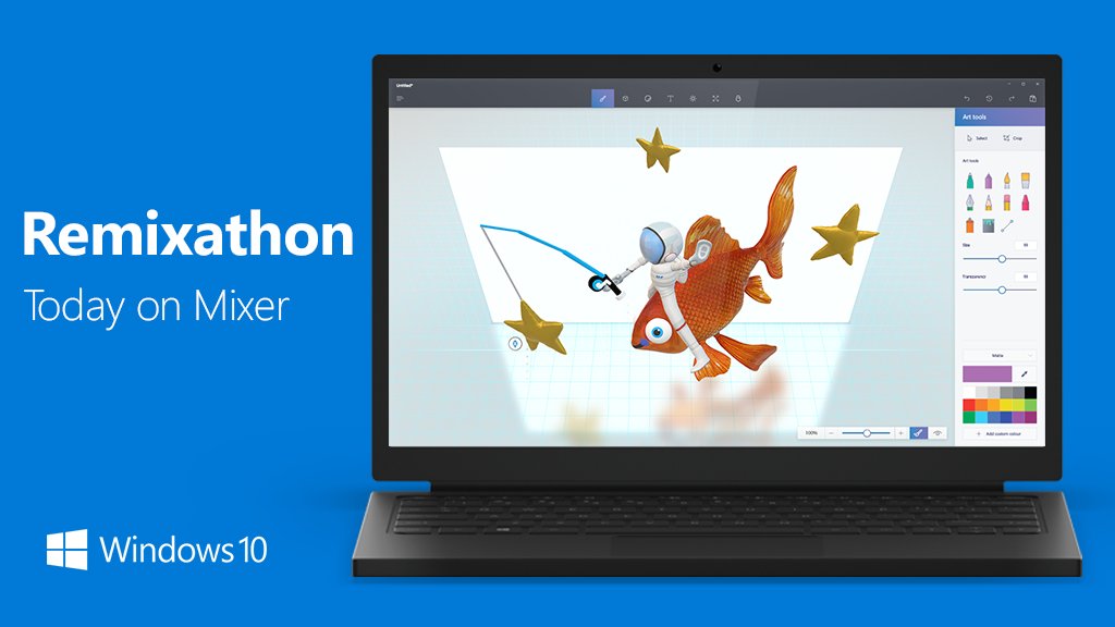 Remixathon is starting now. Tune in to @WatchMixer and share inspiration with creators around the world. Join us: aka.ms/remixathon