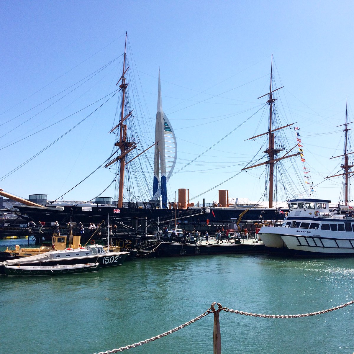 Keep it coming! <a href="/HMSWarrior1860/">HMS Warrior</a> @SpinnakerTower <a href="/GunwharfQuays/">Gunwharf Quays</a> #Sunny #Hot #WhatAView #Portsmouth <a href="/PortsmouthProud/">Proud of Portsmouth</a> #Charity