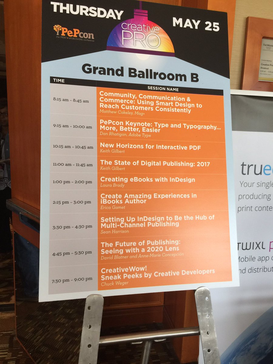 ePubSecrets's tweet image. Today&apos;s agenda. #CProWeek