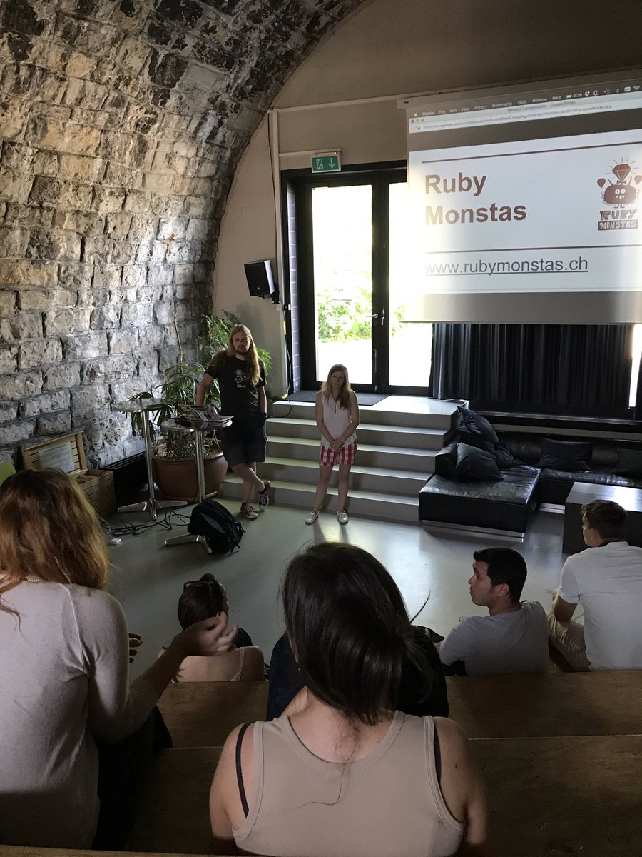 master21academy's tweet photo. Want to deepen your coding skills? Coach some beginners @rubymonstas_ch ! Happy to have @rubydwarf &amp; @nerdinand at 1st #master21 meetup. https://t.co/DpL6gywN65