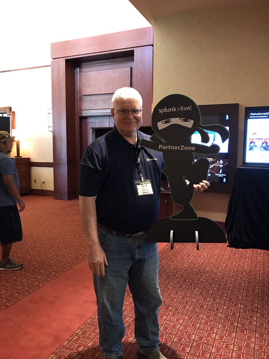 DonaldR80287658's tweet photo. Howdy! Great morning with a #splunk ninja at #SplunkLive #SplunkLiveAZ @splunk @splunk https://t.co/336MKrkger