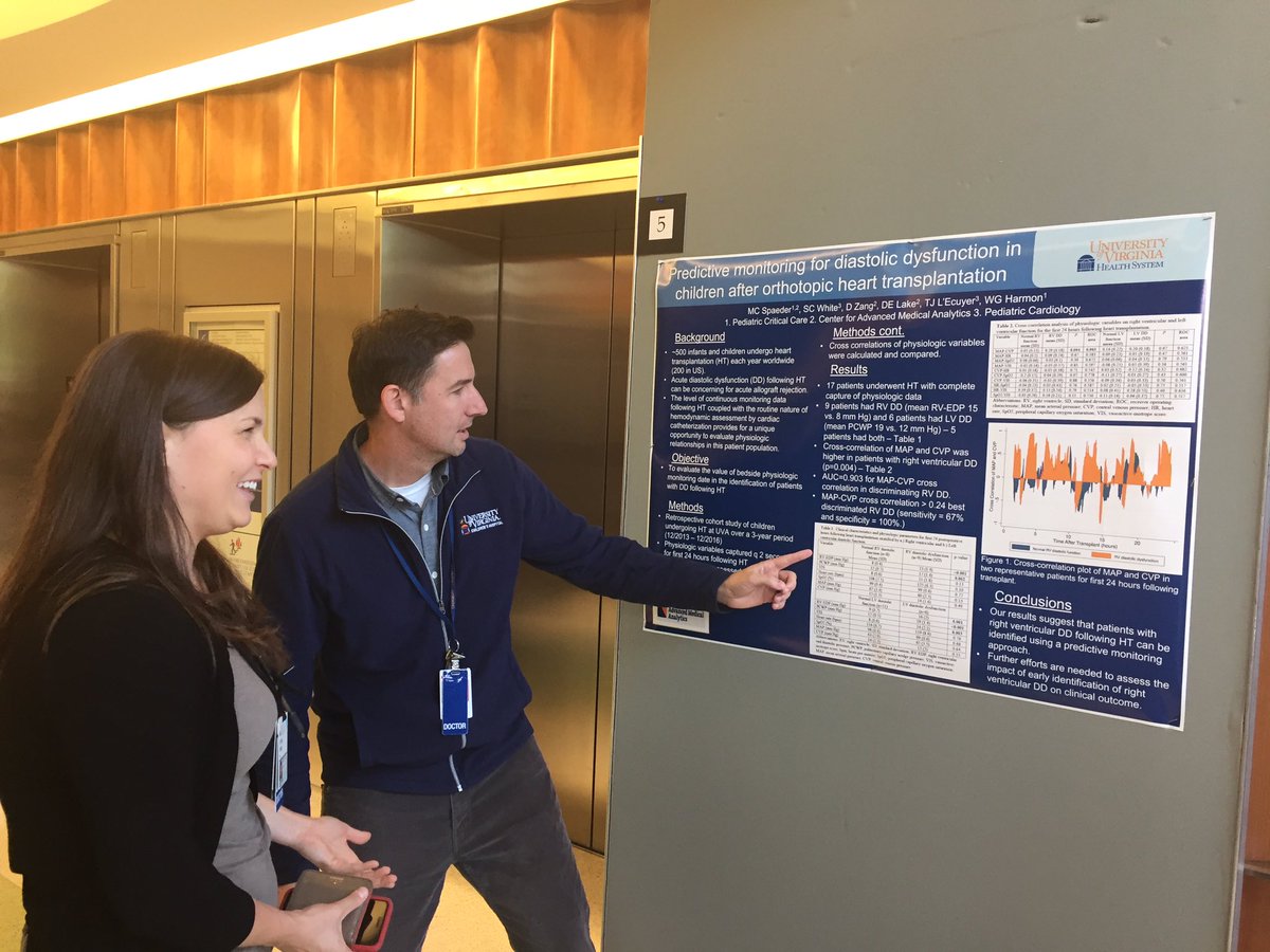 @DespiteTheTimes presenting his research on predictive monitoring of diastolic dysfunction in post-op ❤️transplants #PedsICU #UVACH